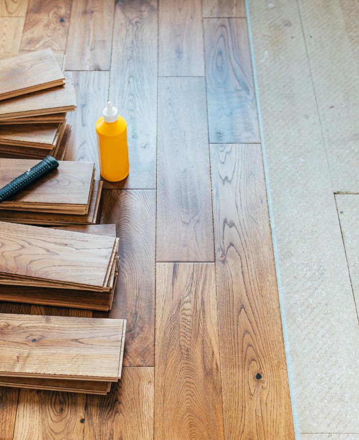 Hardwood floor installation